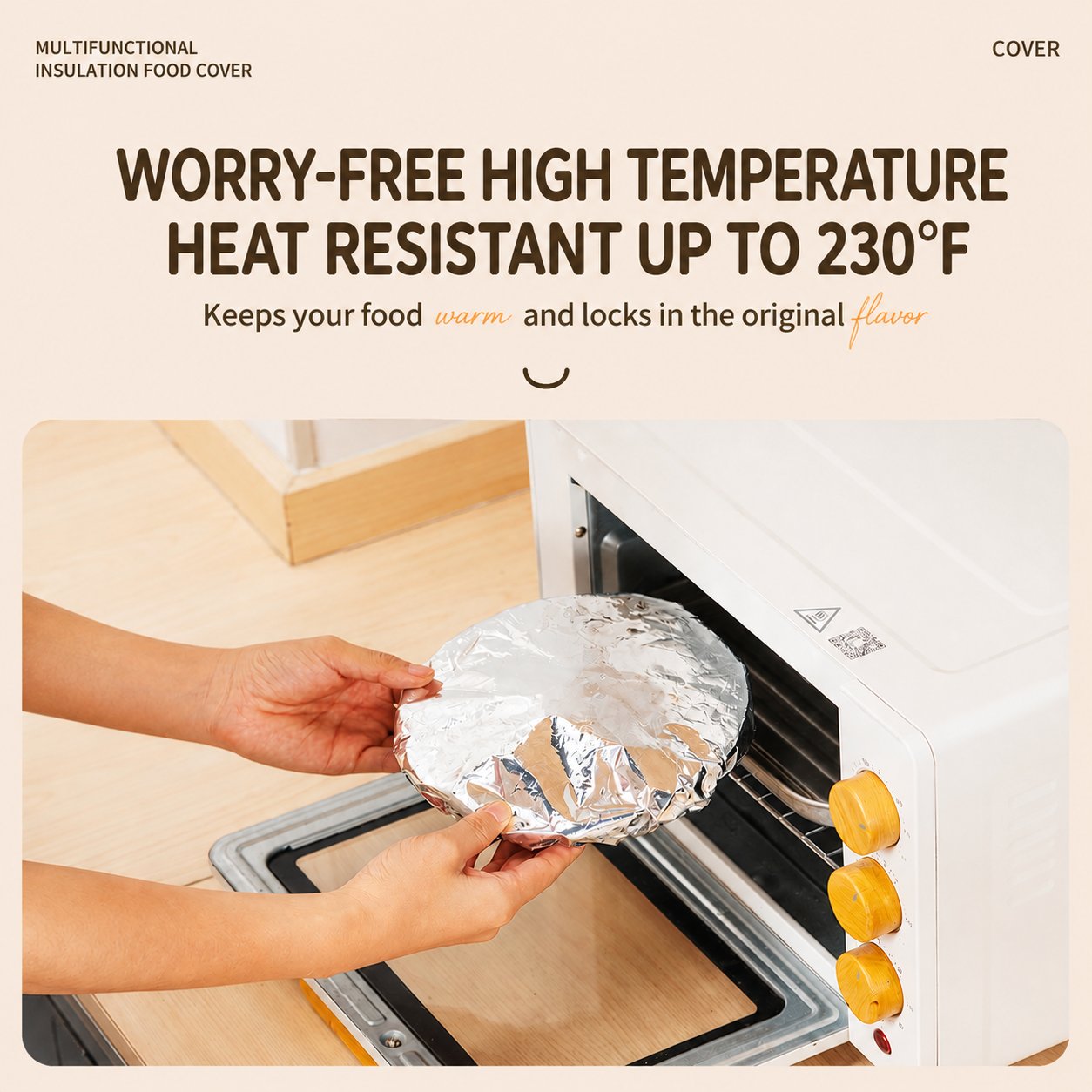 🍽️Reusable Aluminum Foil Thermal Food Cover — Heat-Retaining, Washable & Freshness-Preserving Kitchen Essential