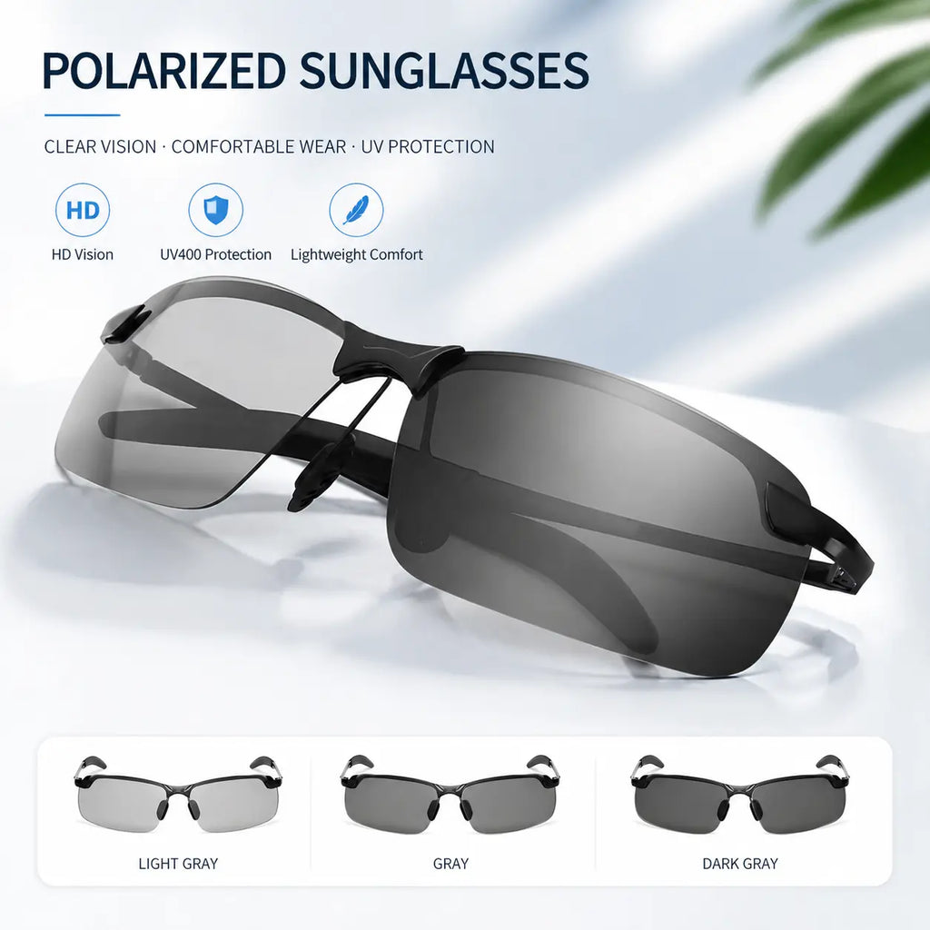 Summervibes Unisex Fashion Polarized Sunglasses, UV400 Anti Blue Light Sun Glasses for Photography Hiking Beach Outdoor