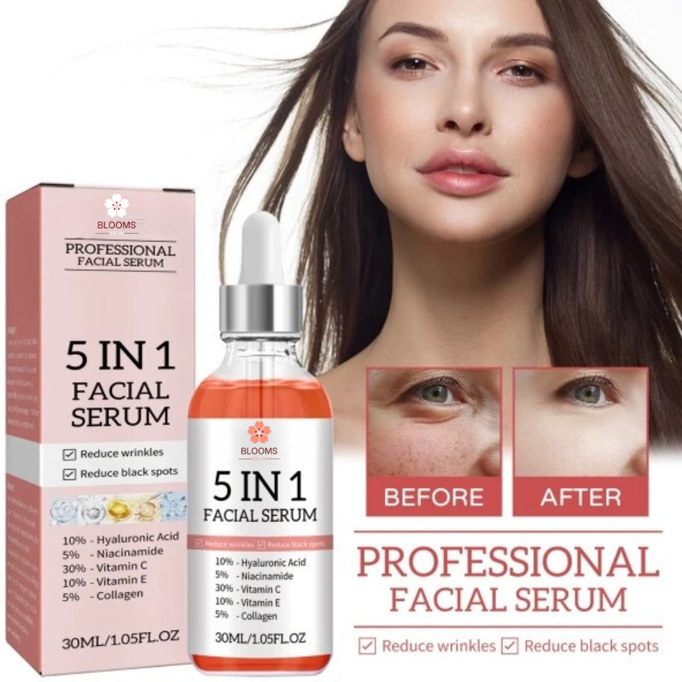 JAYSUING 5-in-1 Face Serum with Hyaluronic Acid & Vitamin C