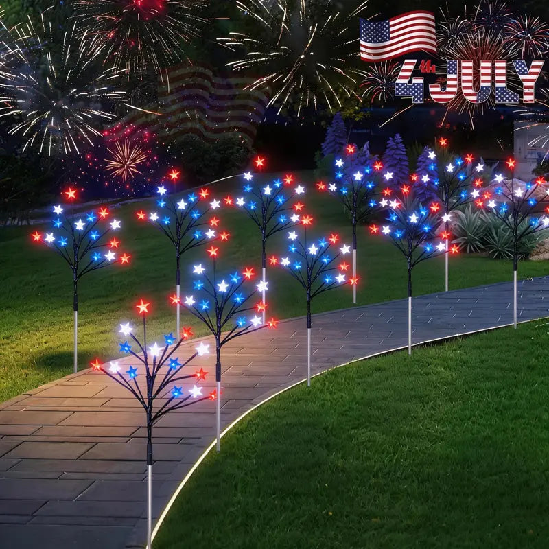 💕8-in-1 American Flag Solar Lights