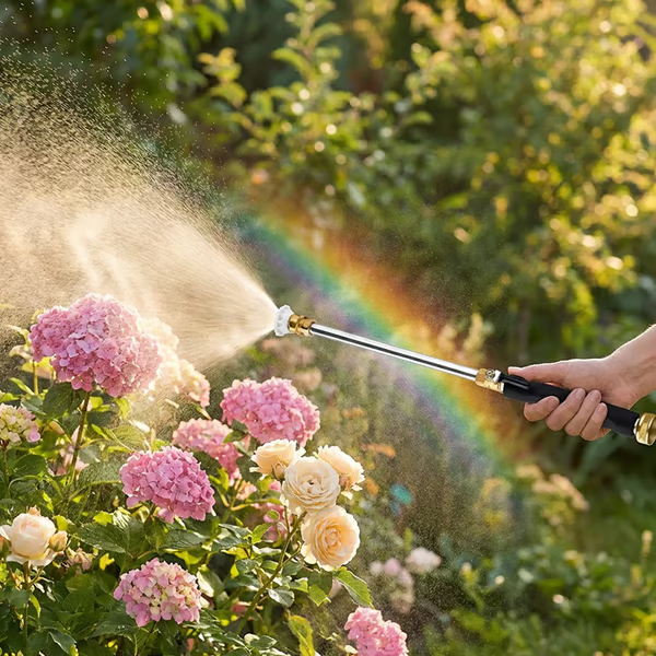 High-pressure water gun – 3 interchangeable nozzles, durable aluminium alloy & powerful ✨