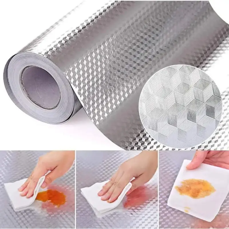 🎁 Hot Sale Promotion 49% OFF🔥Kitchen Wallpaper Oil Proof Sticker Aluminum Foil Backsplash Self