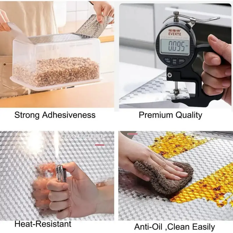 🎁 Hot Sale Promotion 49% OFF🔥Kitchen Wallpaper Oil Proof Sticker Aluminum Foil Backsplash Self