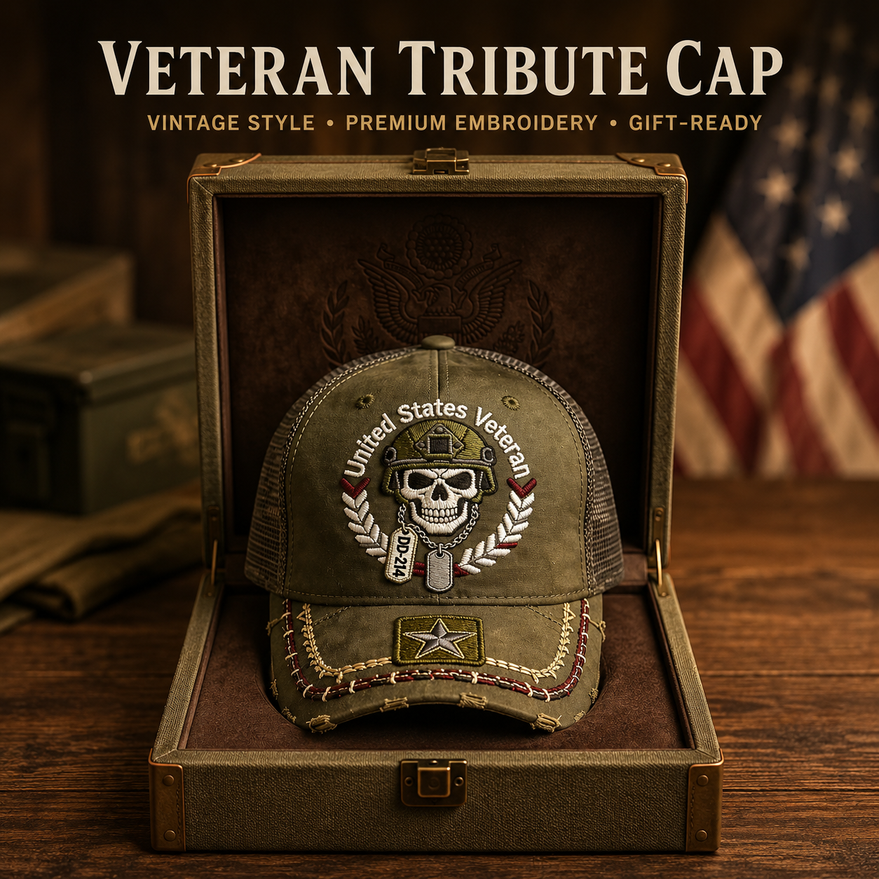 Last Day 49% OFF🔥DD-214 United States Veteran Cap – Embroidered Edition