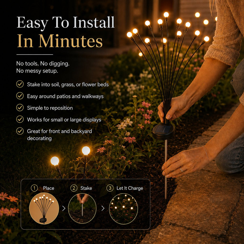 🔥 HOT SALE 49% OFF-Solar Firefly Garden Lights
