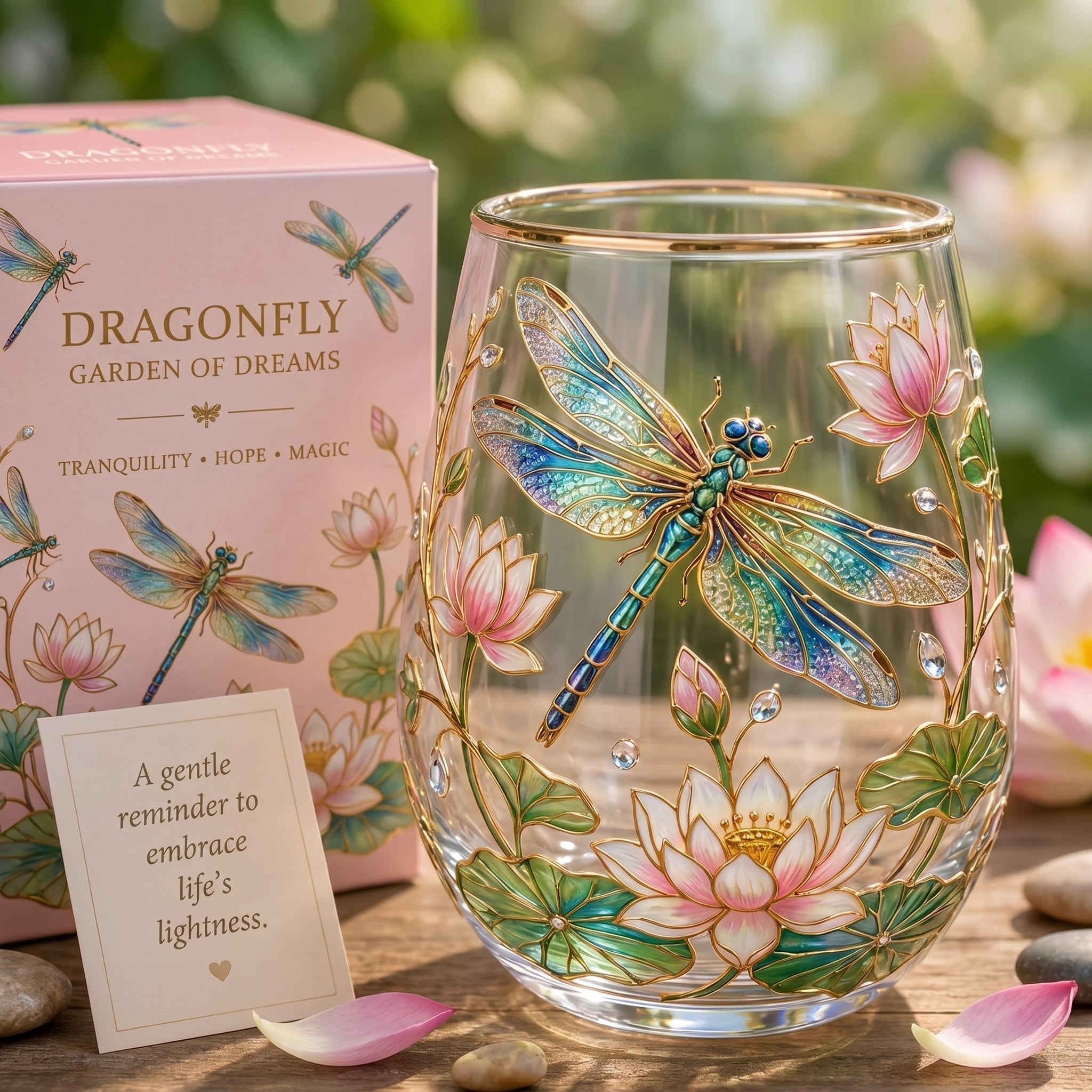 🌸🌿Garden Morning Bliss Glass Tea Cup☀️☕