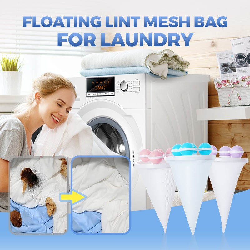 🥳2026 HOT SALE🥳💞50K+ SOLD!🧺🧼Floating Lint Mesh Bag – Catches hair & lint, reusable, protects washing machine & drain. 🚿✨