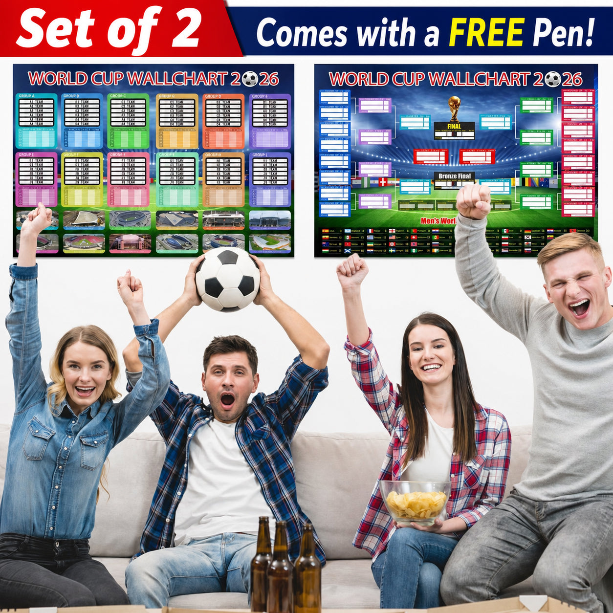🗓️ ⚽ 2026 World Cup Poster Set – Don't Miss a Match!
