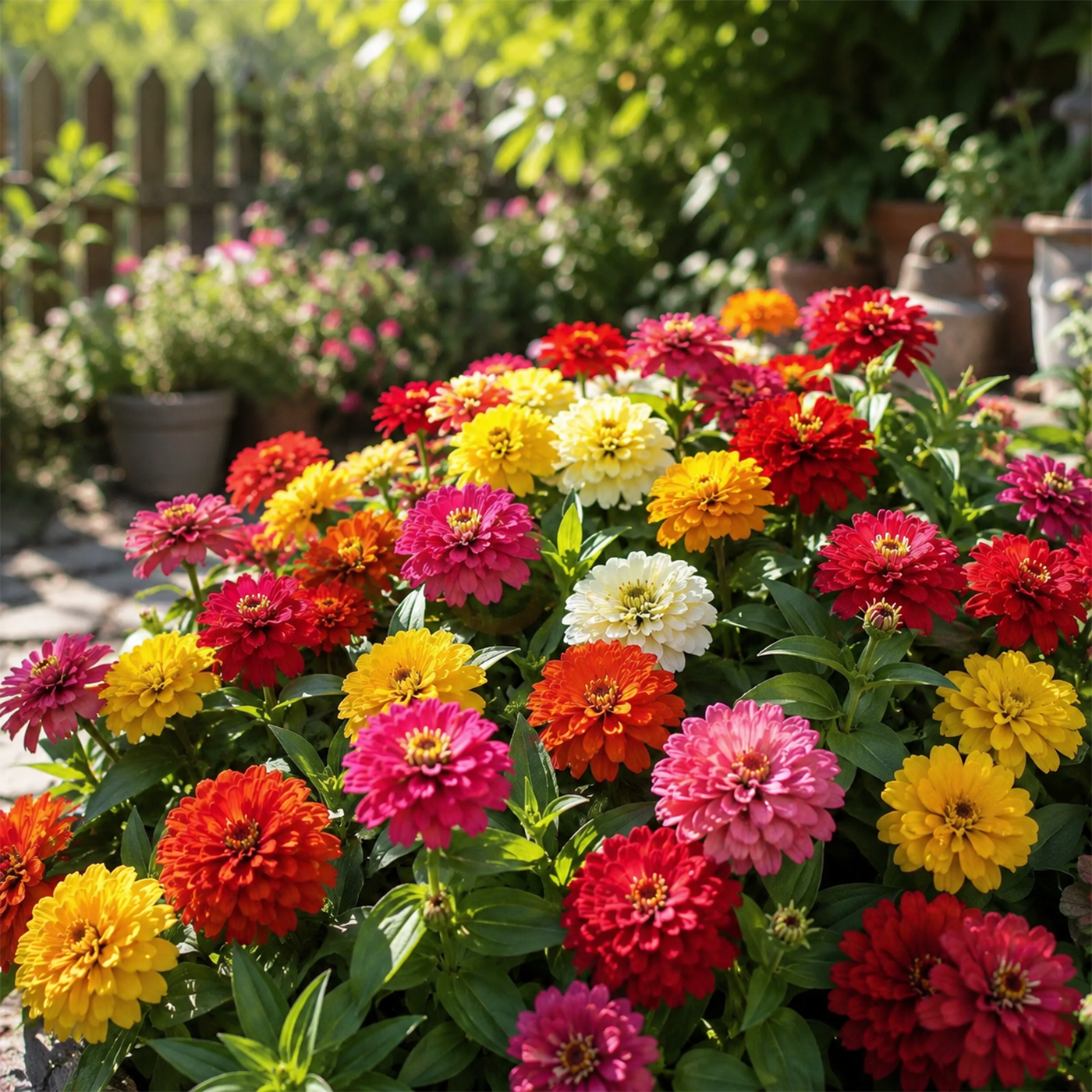 100-Day Bloom Mixed Zinnia Seeds – Easy-Grow Colorful Flowers for Sunny Gardens
