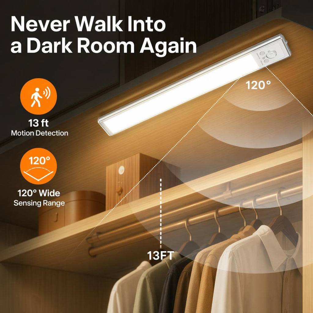 💡 Motion Sensor Light Bar – Rechargeable, Under Cabinet, Auto On/Off