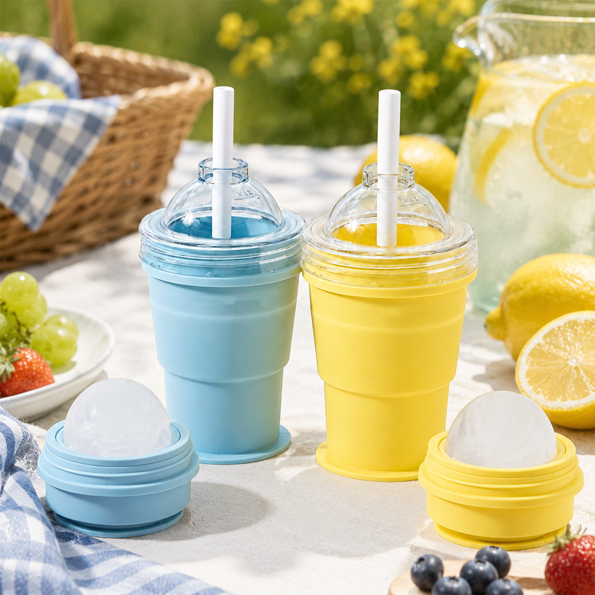 🧊 2-in-1 Ice Maker &amp; Straw Cup – Summer Cup Essential