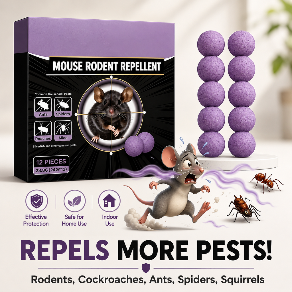 🔥 Limited Edition 50% OFF 🟣 Natural Peppermint Rodent Repellent Tablets – 12 Pack