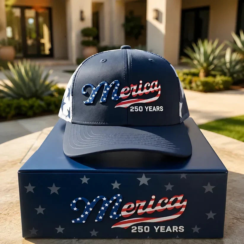 🔥Last day 50% OFF🎁Merica 250 Years Embroidered Mesh Back Trucker Hat