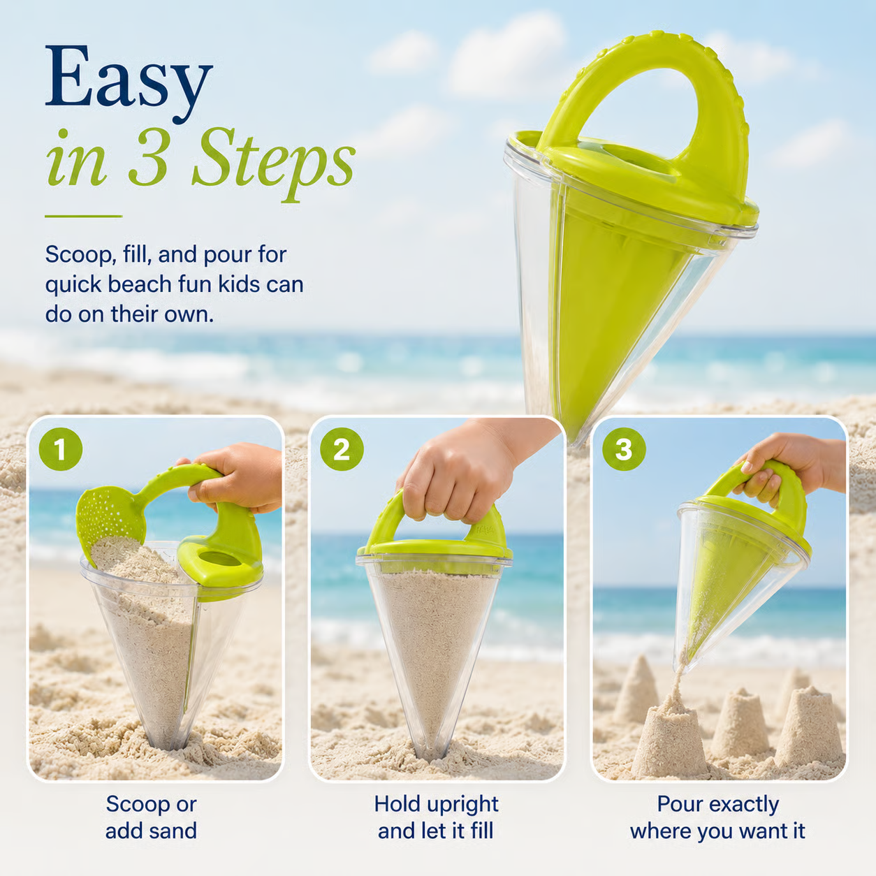 🏖️Spilling Funnel Sand and Water Mixing Toy