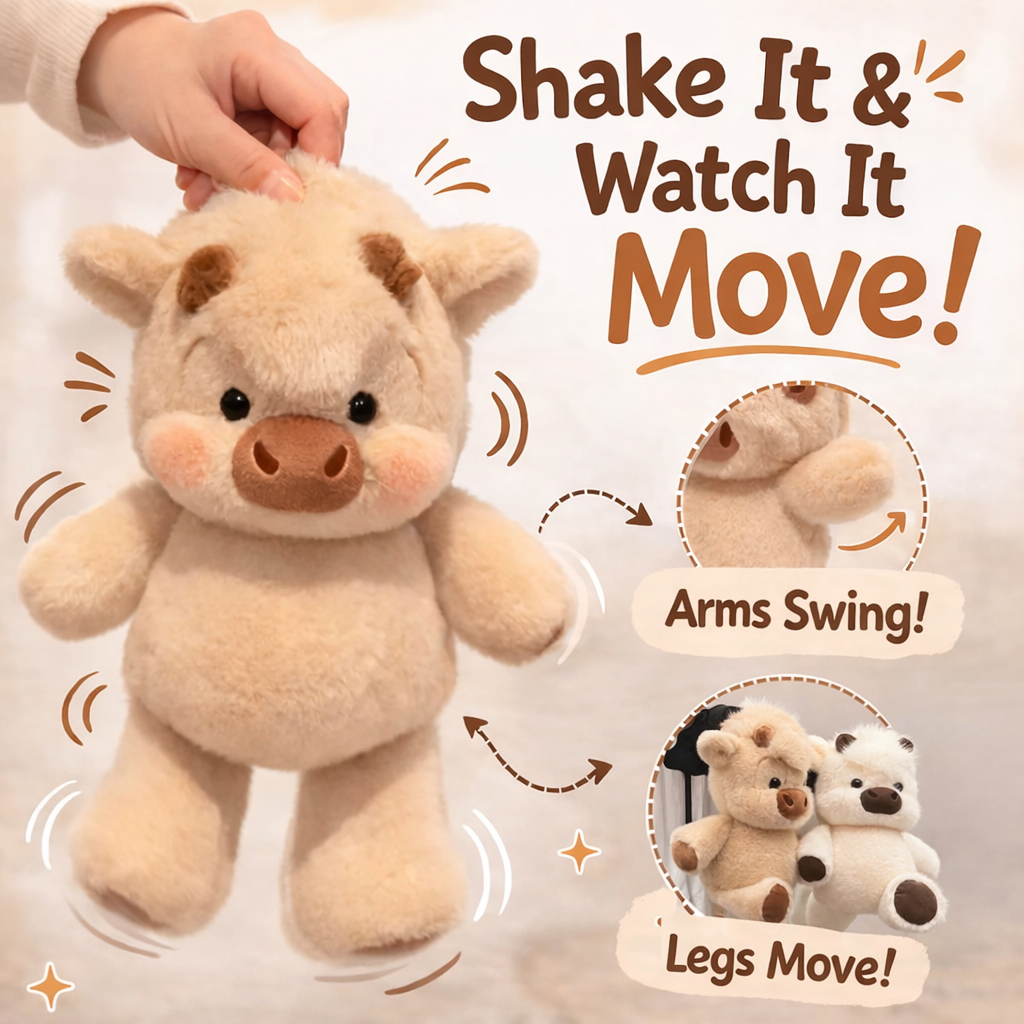 Double-sided cute cow plush toy