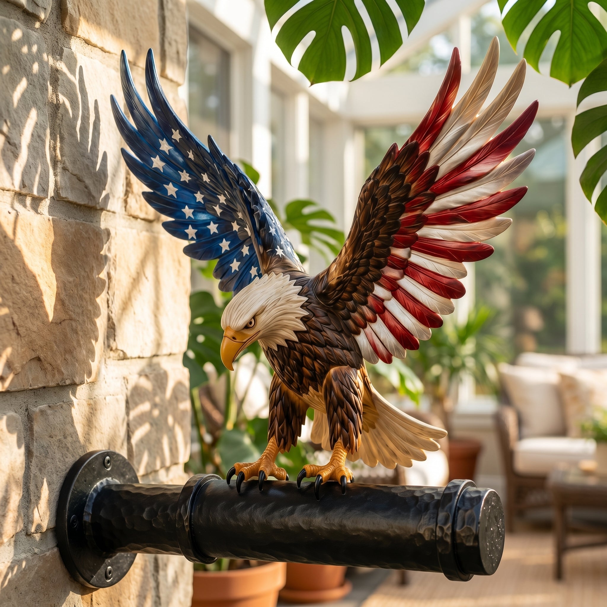 🦅 America 250th Anniversary Patriotic Eagle Wall Light