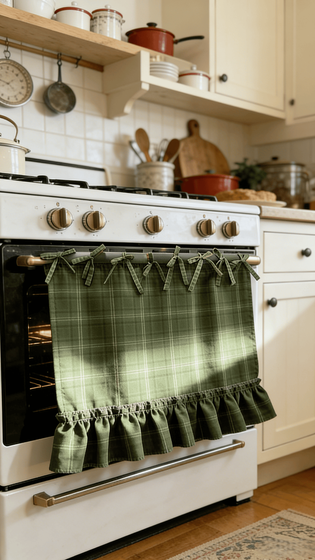 Elegant Handmade Oven Skirt – A Simple Upgrade for a Beautiful Kitchen ✨👩‍🍳🏡