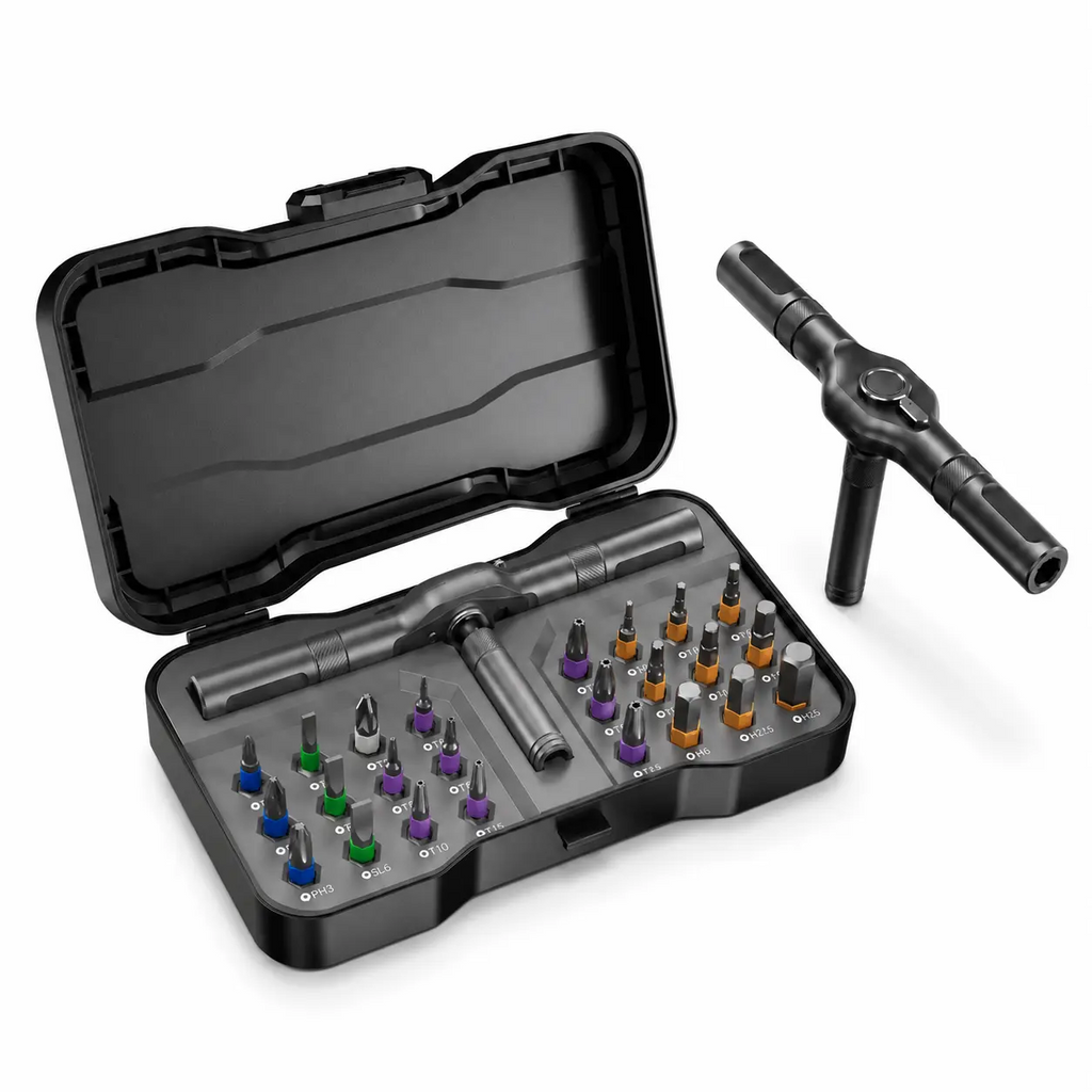 🛠️ 24-Piece DIY Ratchet Screwdriver Set – S2 Alloy Steel Bits
