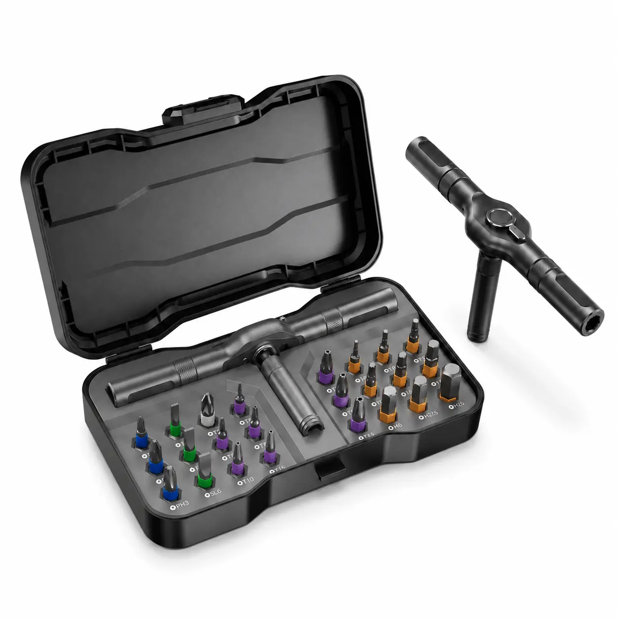 🛠️ 24-Piece DIY Ratchet Screwdriver Set – S2 Alloy Steel Bits