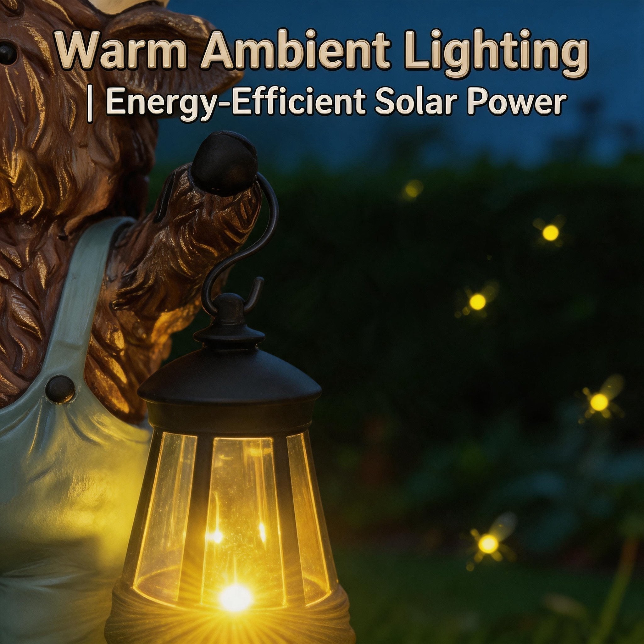 Solar-Powered Scottish Highland Bull Garden Welcome Light