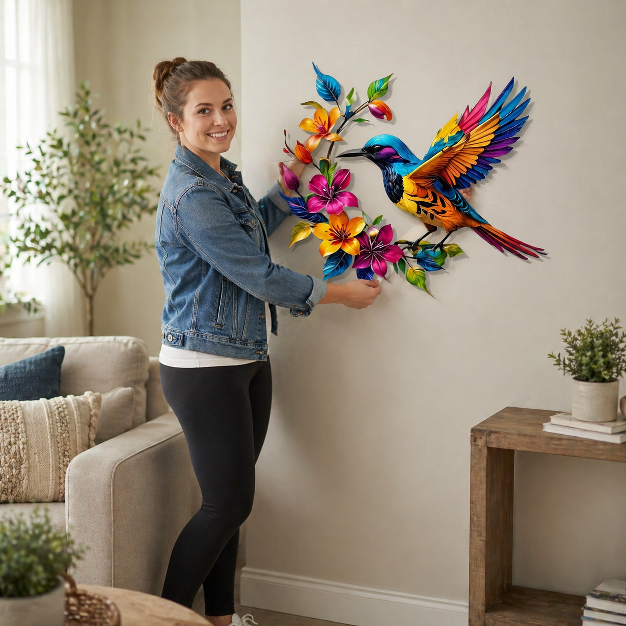 🔥2026 Hot Sale - 🐦Hummingbird Bloom Metal Wall Art