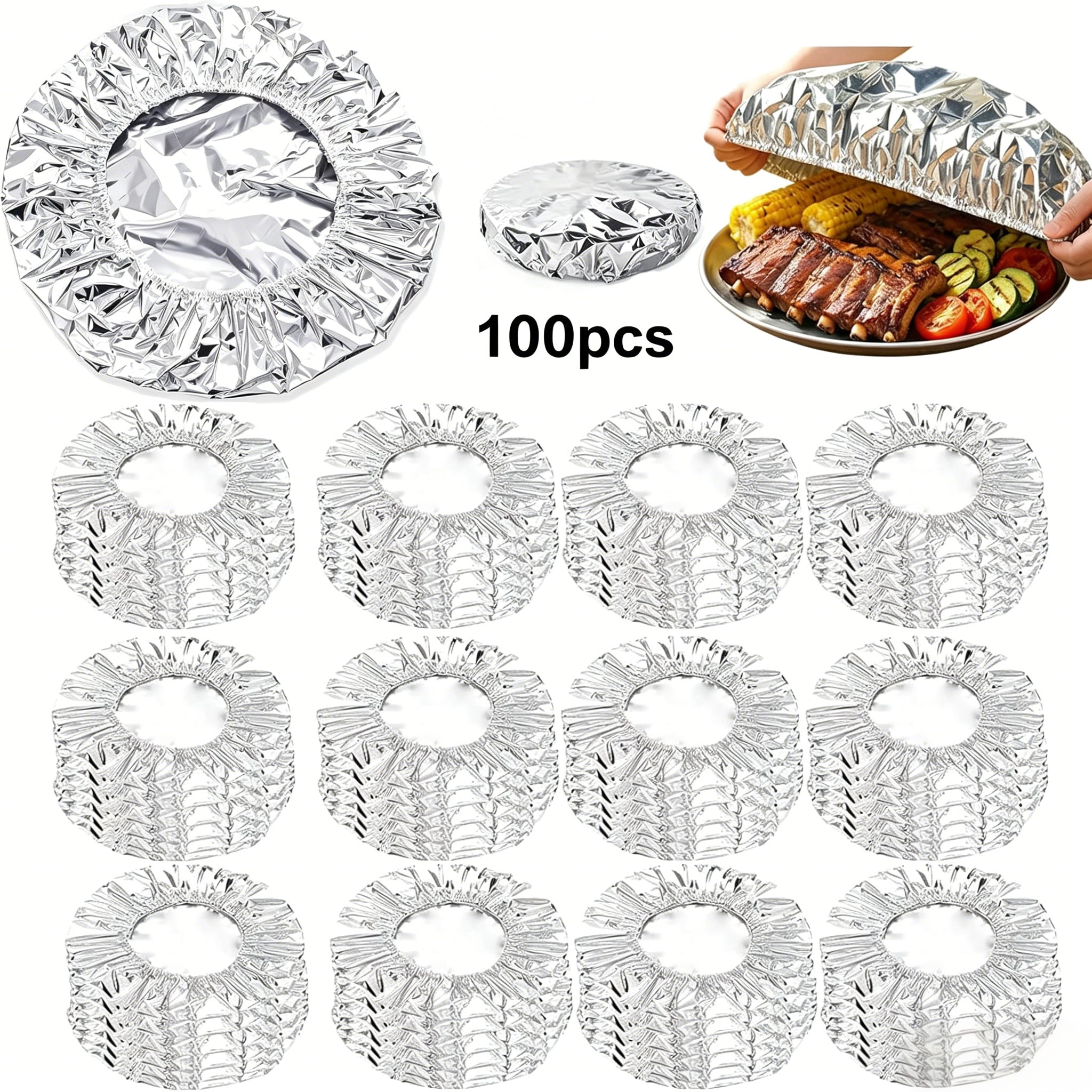🍳Aluminum Foil Heat Shield Covers – No Plastic, Heat-Resistant, Reusable