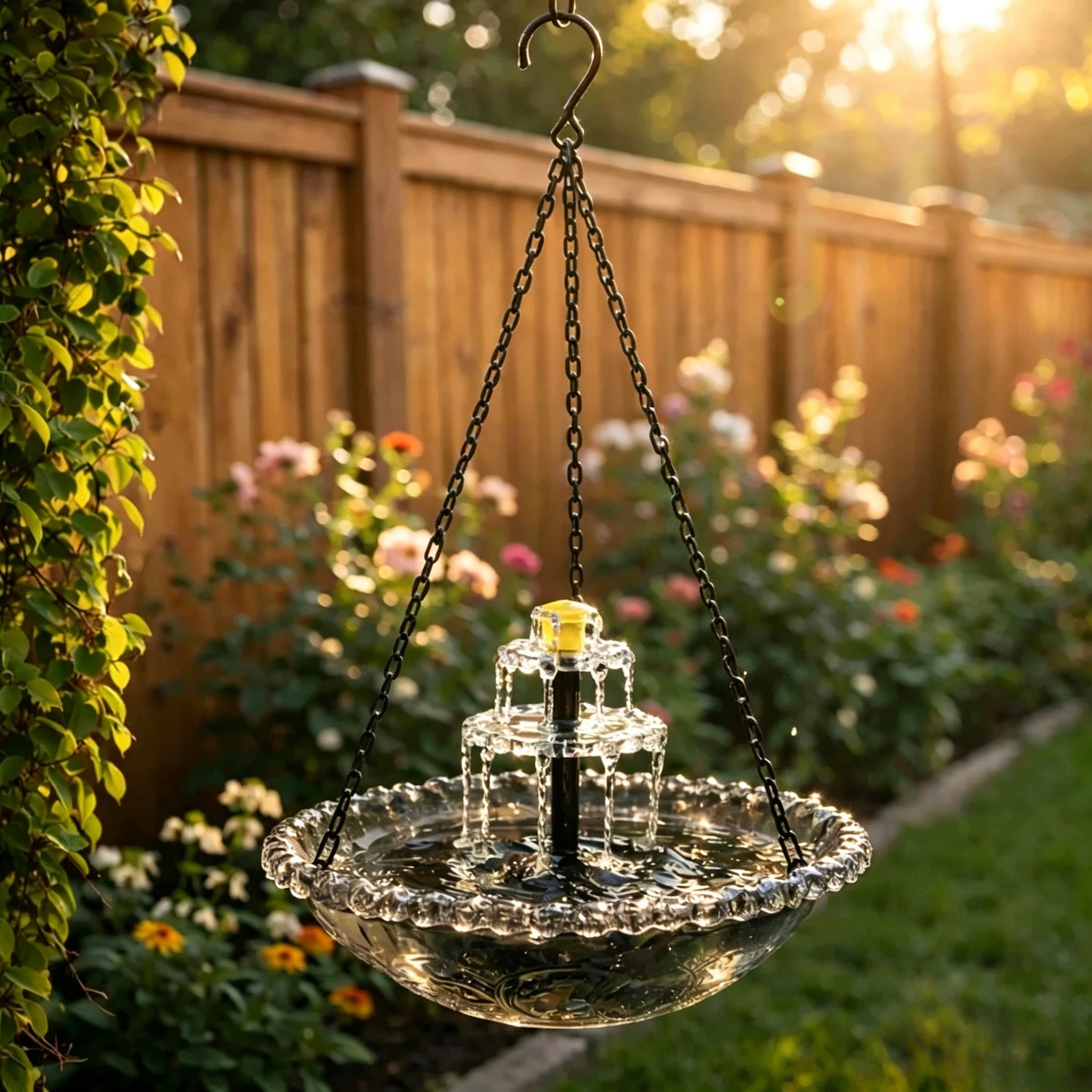 🔥🔥49% Off--Solar Cascade Hanging Bird Bath Fountain🎁Buy 2 Free Shipping