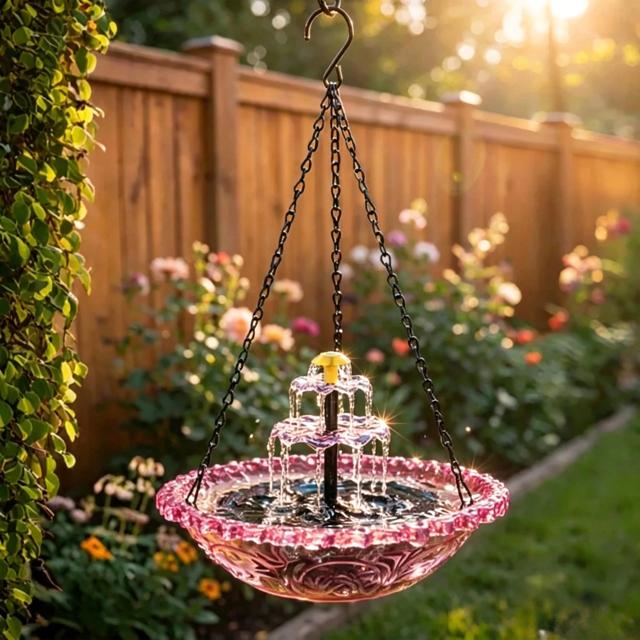 🔥🔥49% Off--Solar Cascade Hanging Bird Bath Fountain🎁Buy 2 Free Shipping
