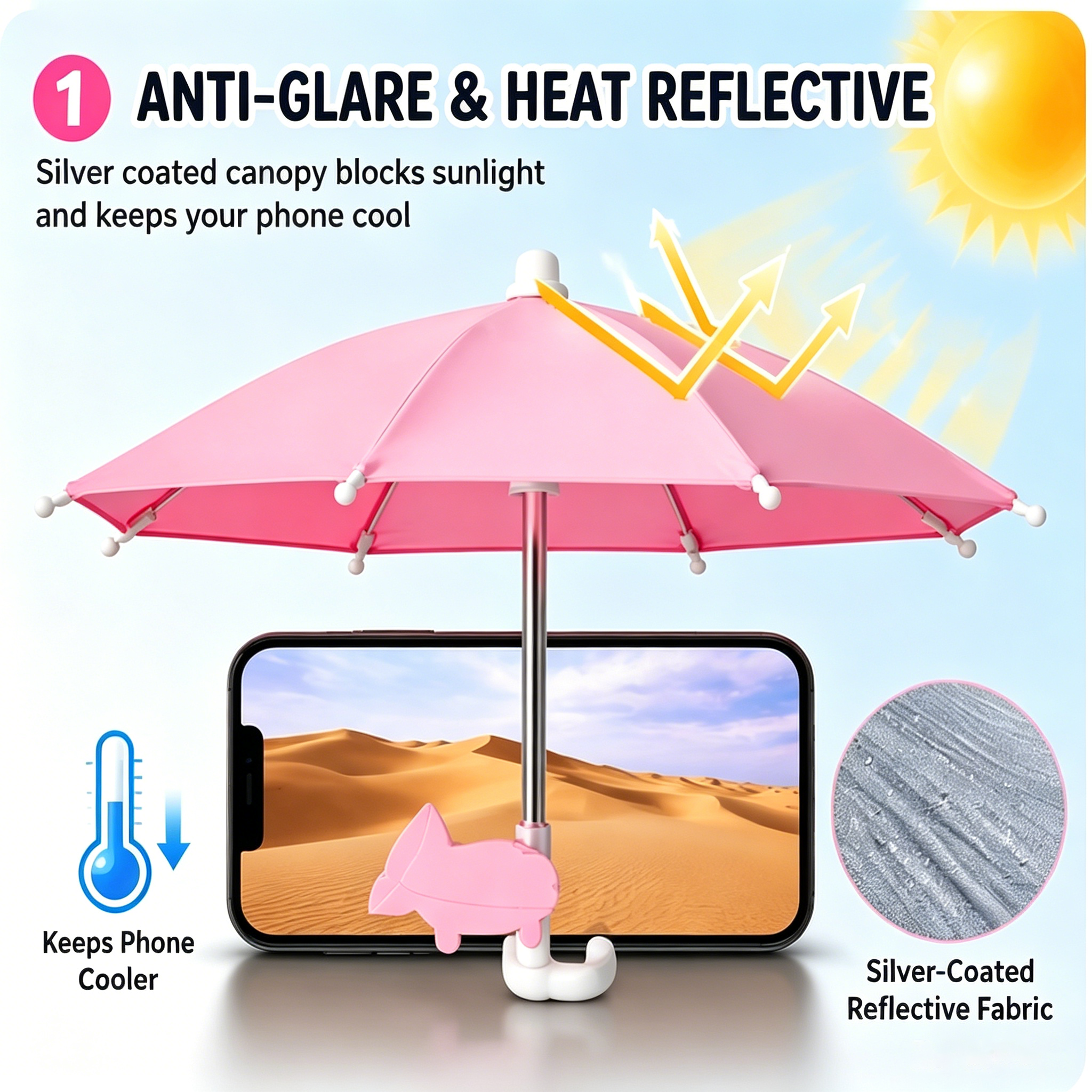 🔥50% OFF🐷 ☂️Cute Piggy Phone Umbrella