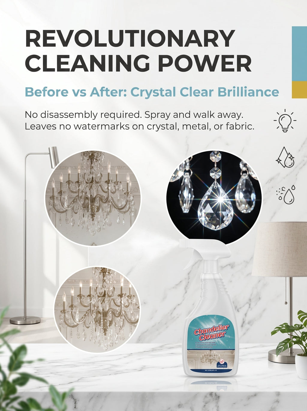 Chandelier Cleaning & Care Spray (237 ml /8 fl oz )