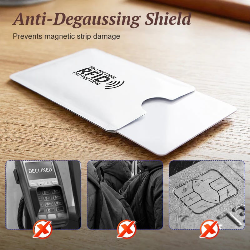 [8-Pack] RFID Blocking Sleeves: Slim & Lightweight Protection for Credit & ID Cards