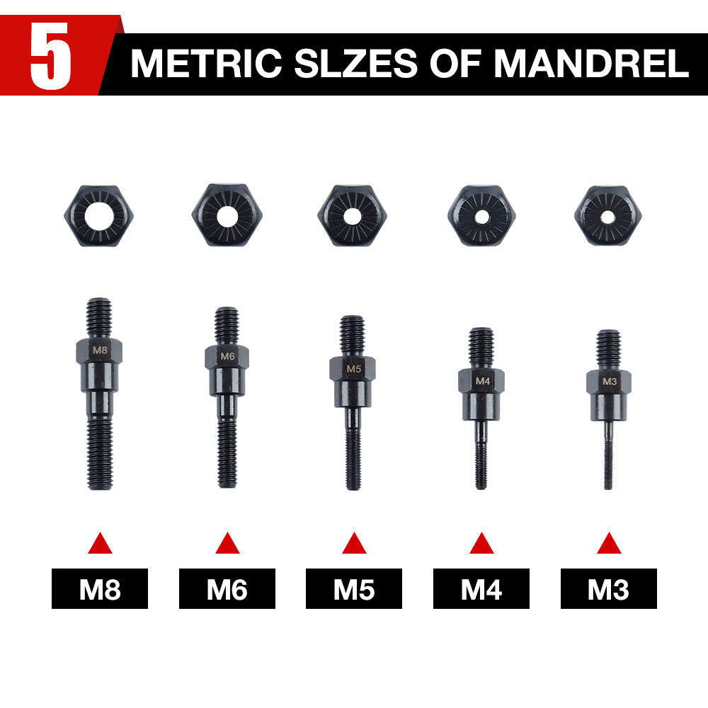 M3-M8 Electric Rivet Gun Adapter Kit