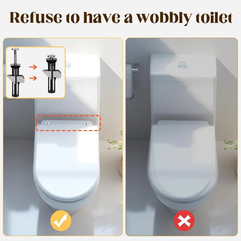 2 Pcs Heavy Duty Toilet Seat Fastener Bolt kit