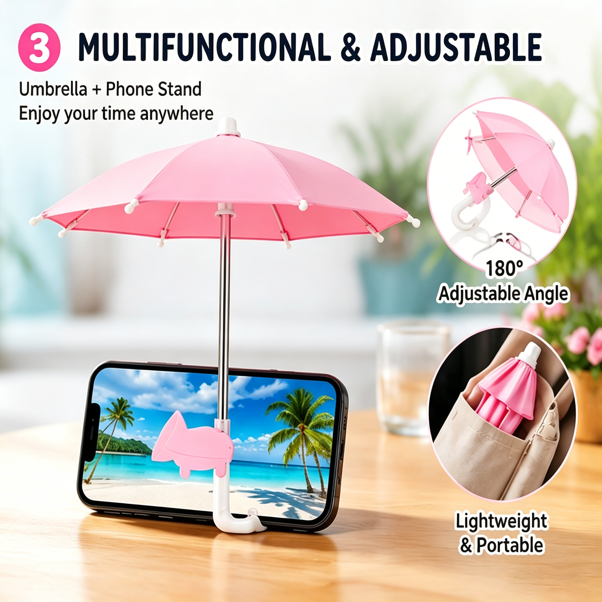 🔥50% OFF🐷 ☂️Cute Piggy Phone Umbrella