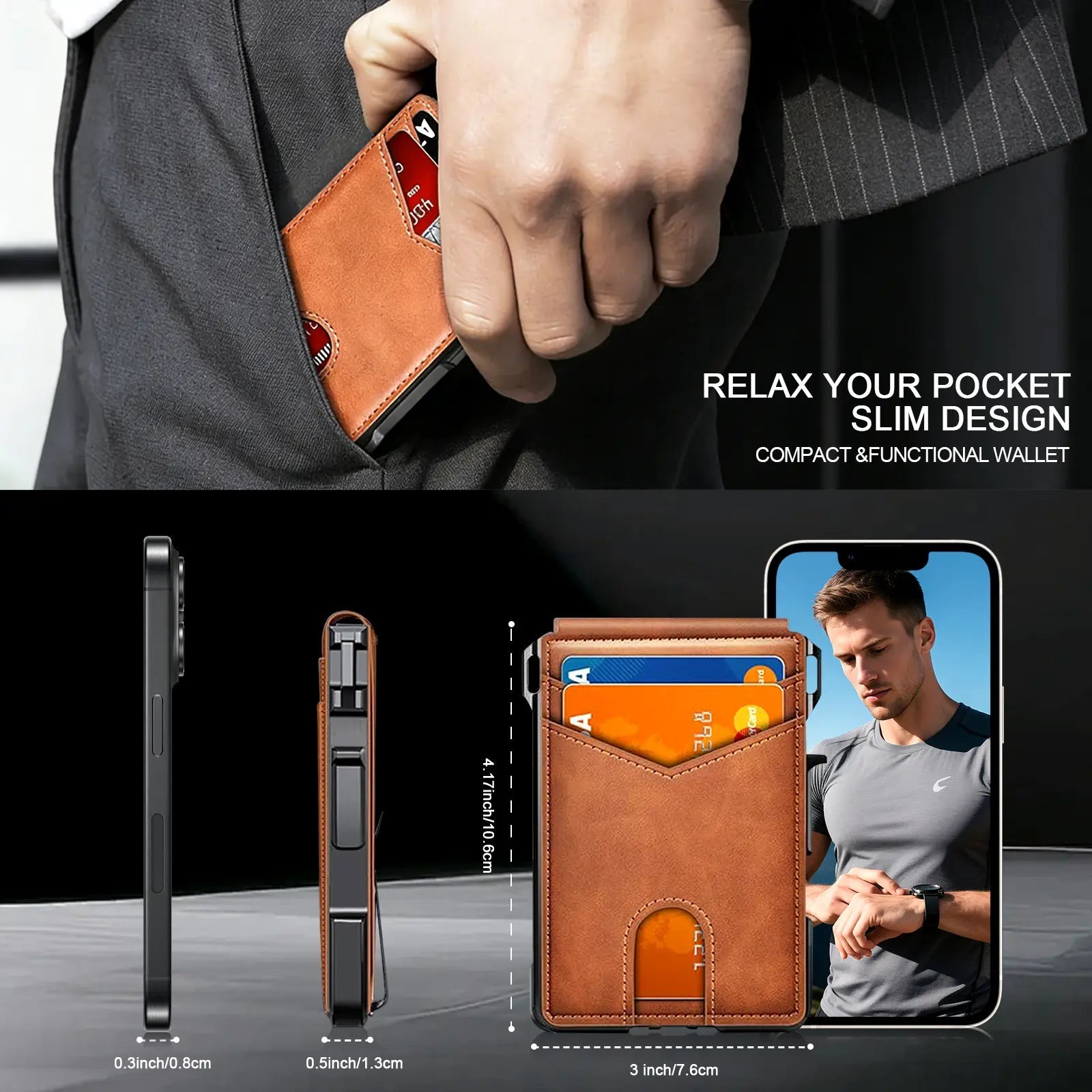 “Last Day! 50% OFF 🔥 Men's Multi-functional Business Wallet”.