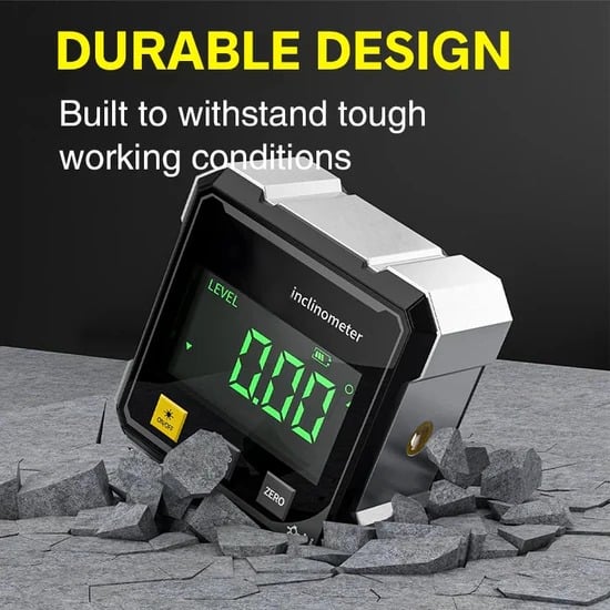 🔥LAST DAY 49% OFF - 🛠️4-Side Magnetic Digital Angle Gauge with Laser
