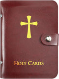 🙏Catholic Faux Leather Holy Card Holder – Pocket Prayer Card Organizer with Snap Closure🎁