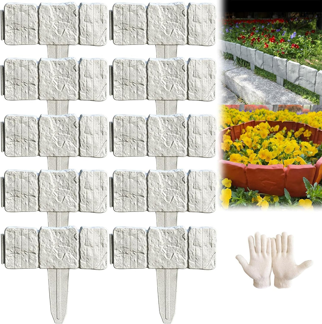 Imitation Stone Garden Fence - DIY Garden Edging Border