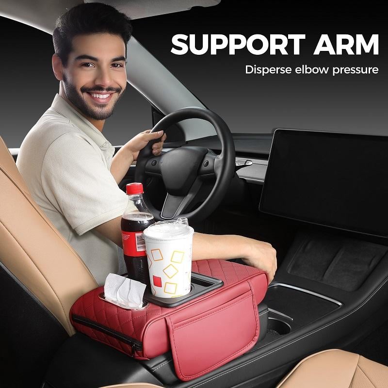 Multifunctional PU Leather Car Armrest Box Mat🚗