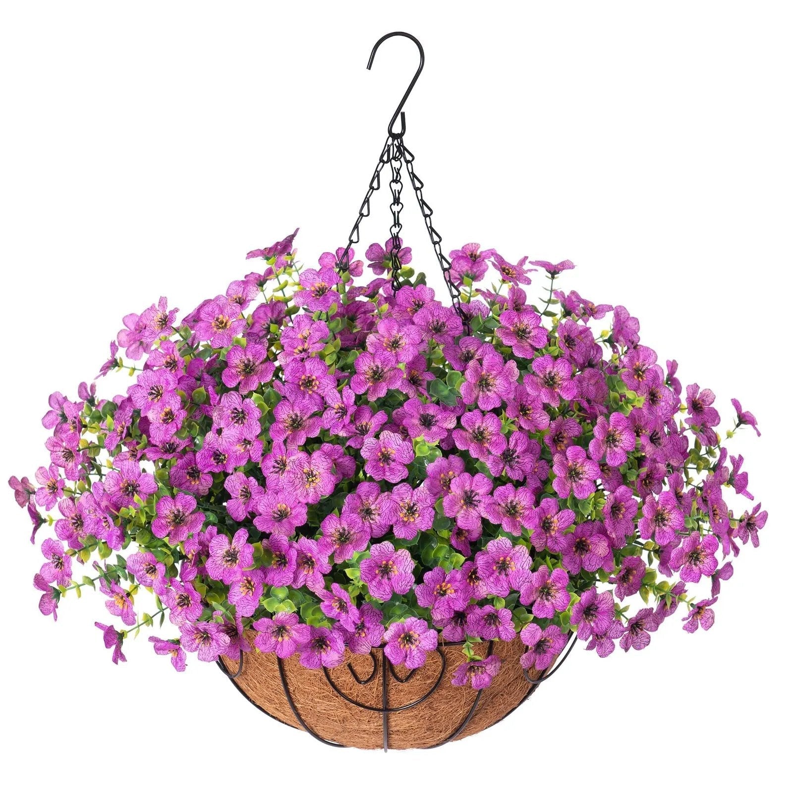 FREE SHIPPING!🔥Simulated Hanging Flower Basket 🌸No Watering💧. No Wilting. Just Perfect Blooms.