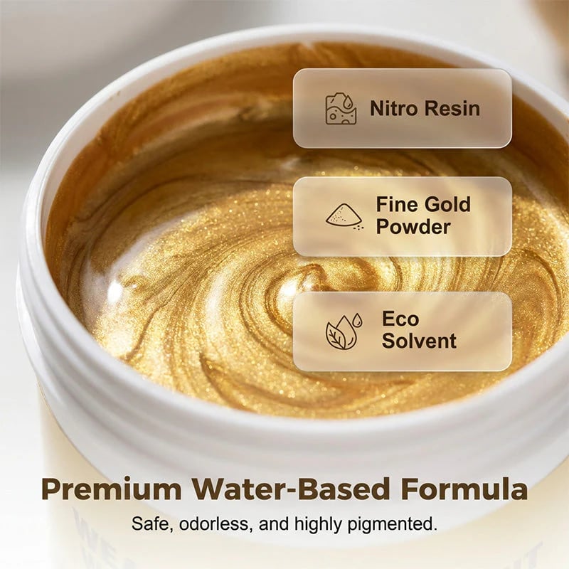 ✨Premium Weather Resistant Water-Based Gold Paint💛🎨Brilliant Metallic Shine That Lasts