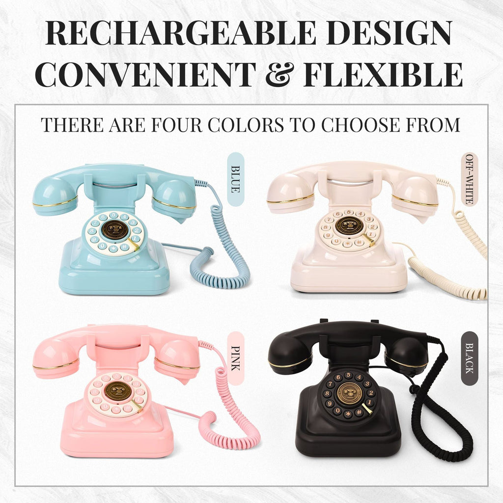 Vintage Old Fashioned Telephone with Speakerphone & Volume Control