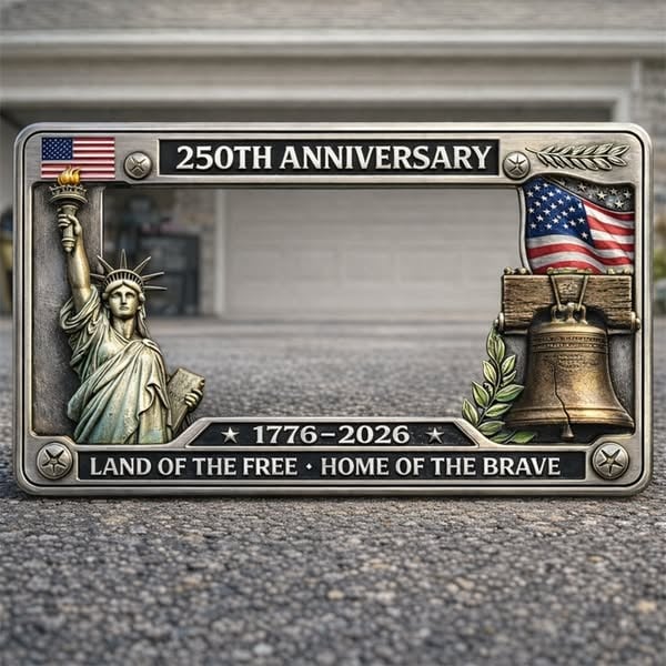 🔥LAST DAY 49% OFF - 🇺🇸 250th Anniversary Commemorative License Plate Frame🗽