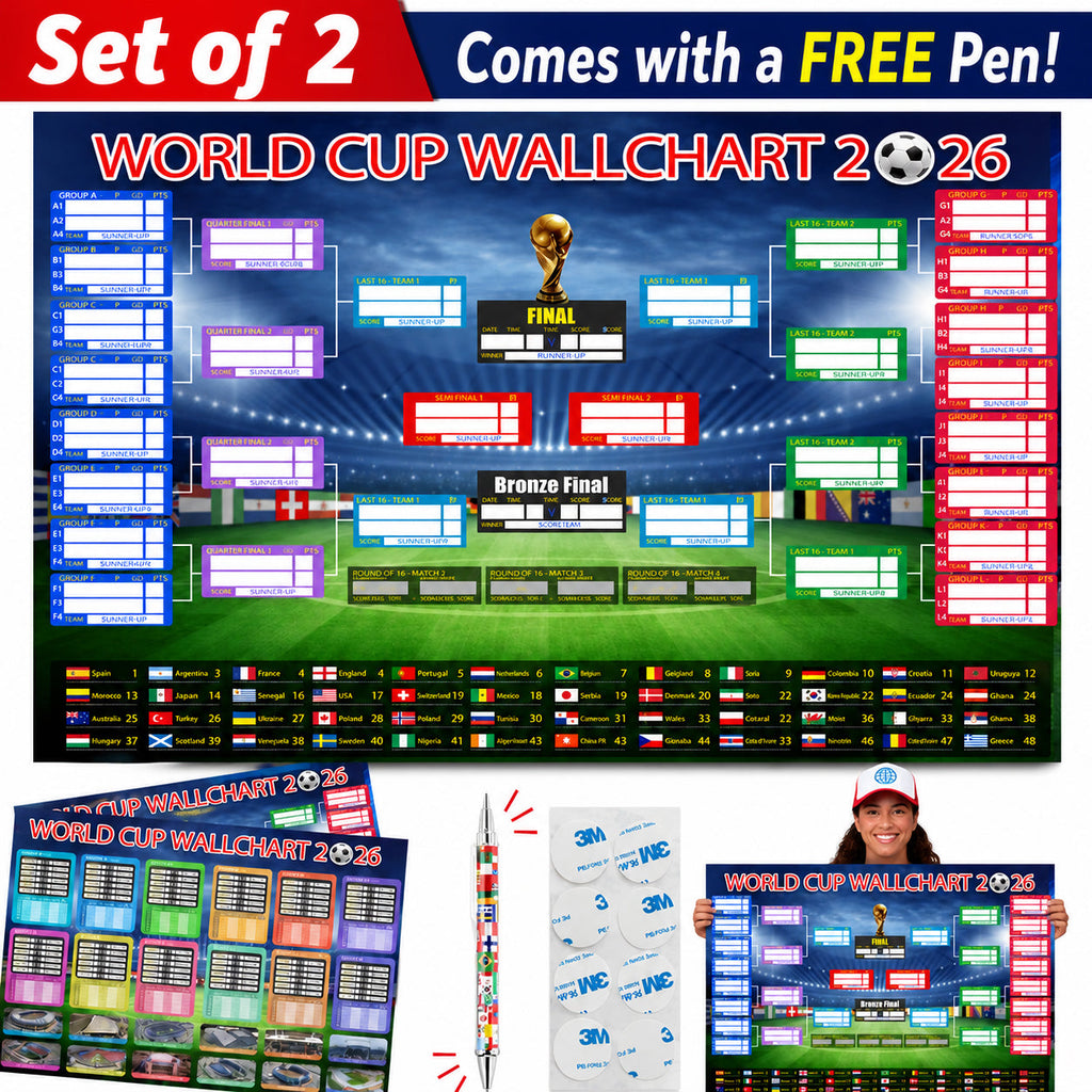 🗓️ ⚽ 2026 World Cup Poster Set – Don't Miss a Match!