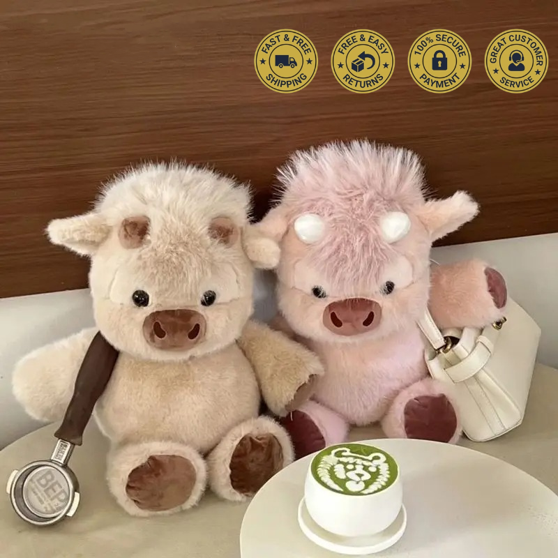 Double-sided cute cow plush toy