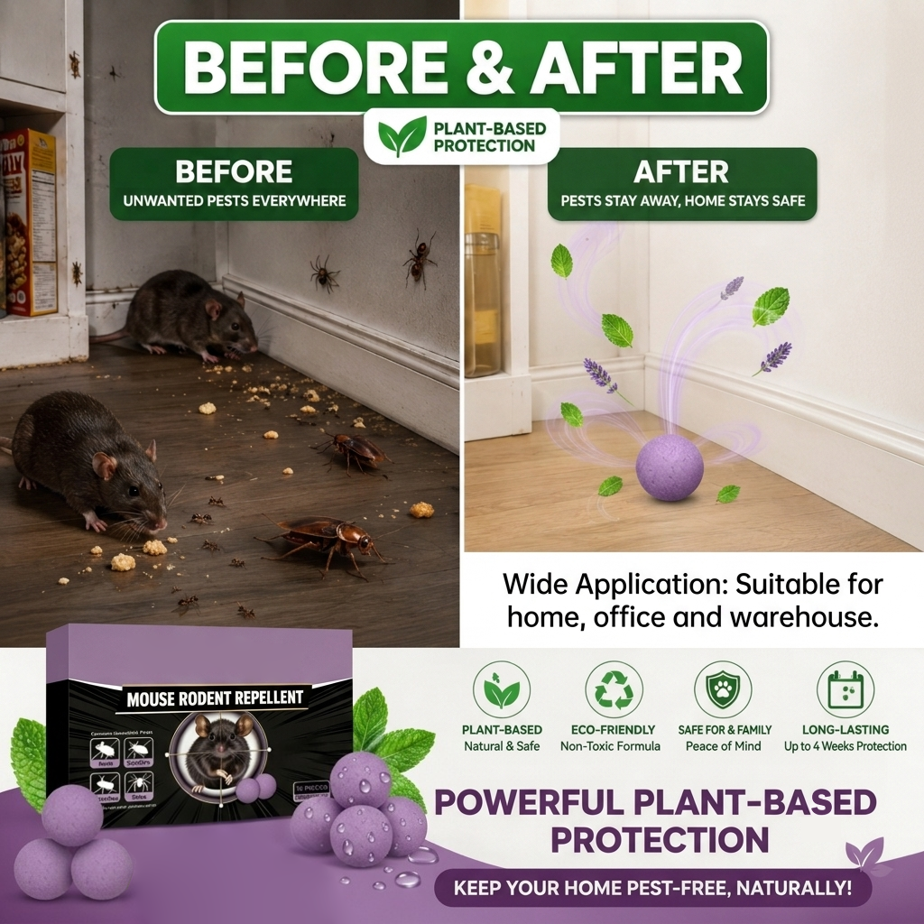 🔥 Limited Edition 49% OFF 🟣 Natural Peppermint Rodent Repellent Tablets – 12 Pack