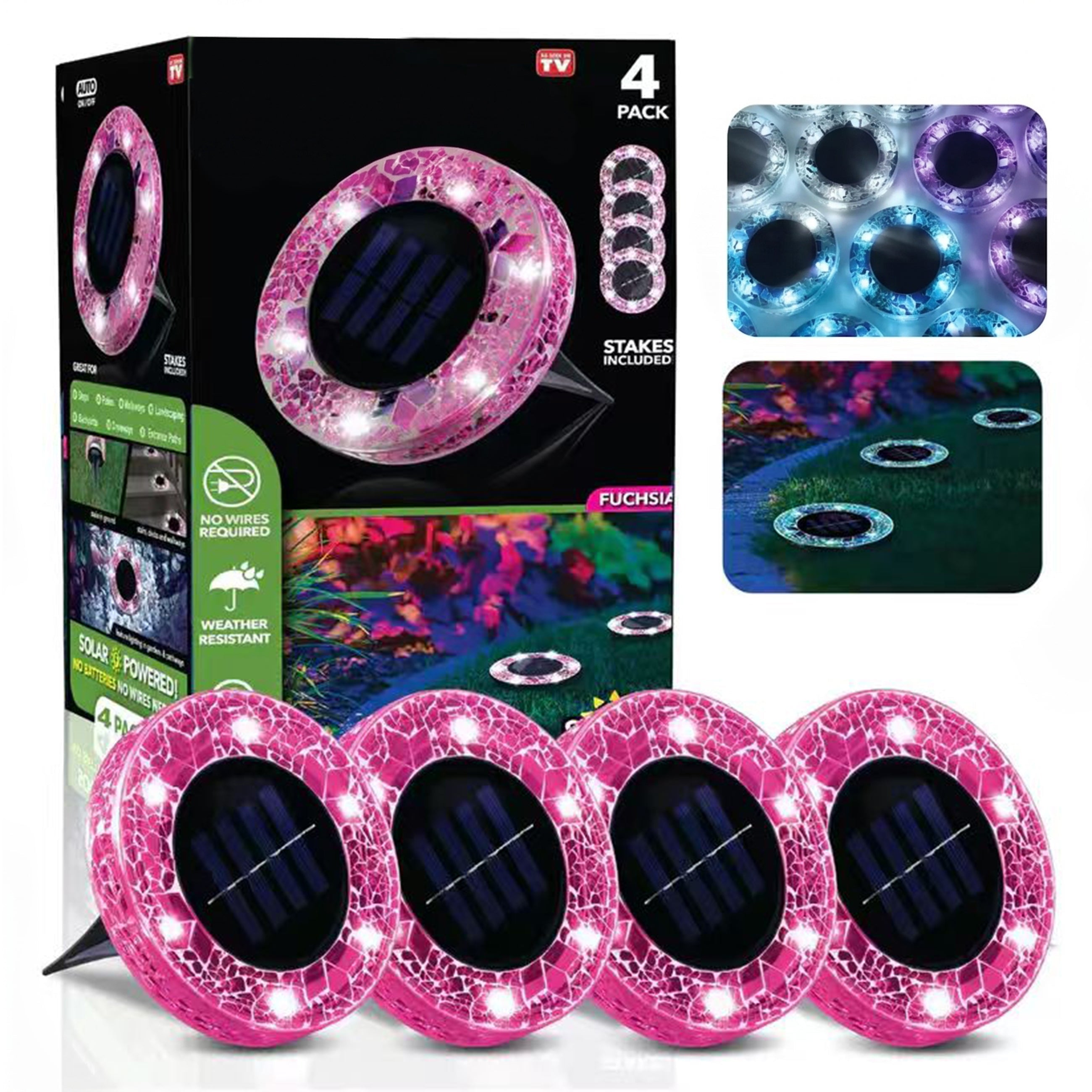 🛋️Solar Mosaic Lights – Waterproof LED Pathway Lights with Auto On/Off
