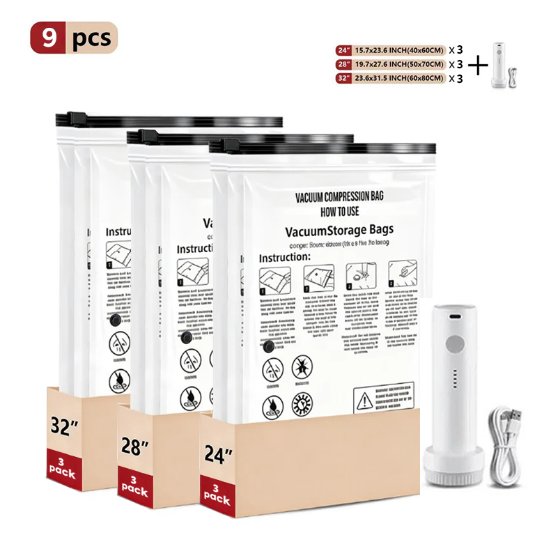 🔥Cordless Travel Vacuum Storage Compression Bag Set
