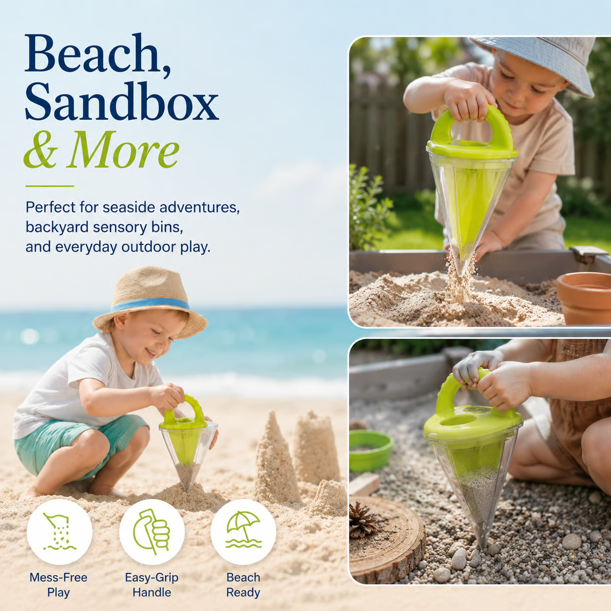 🏖️Spilling Funnel Sand and Water Mixing Toy