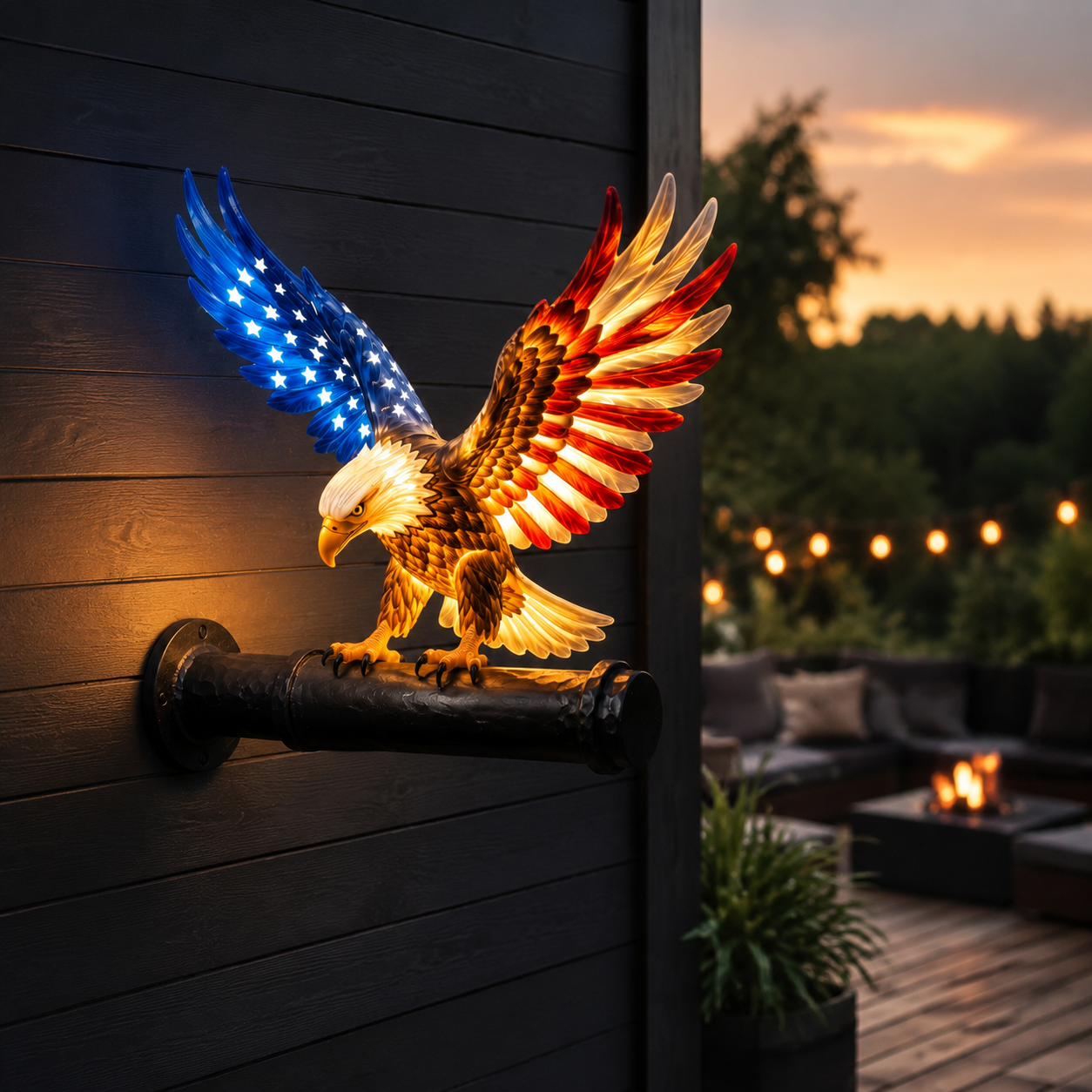 🦅 America 250th Anniversary Patriotic Eagle Wall Light